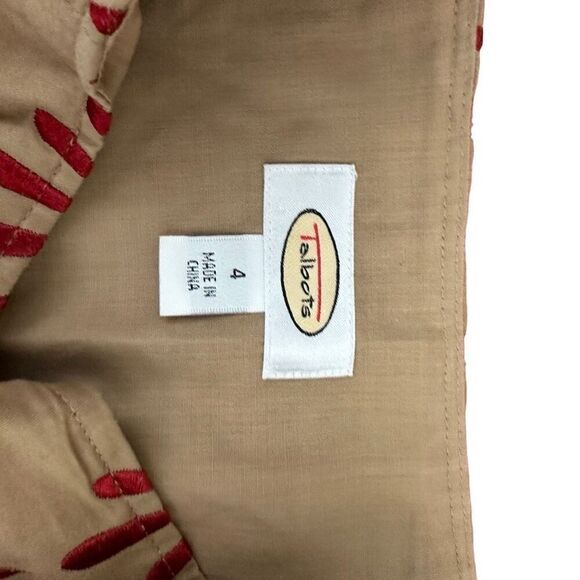 Talbots red and khaki pencil skirt- Size 4 - Picture 6 of 7